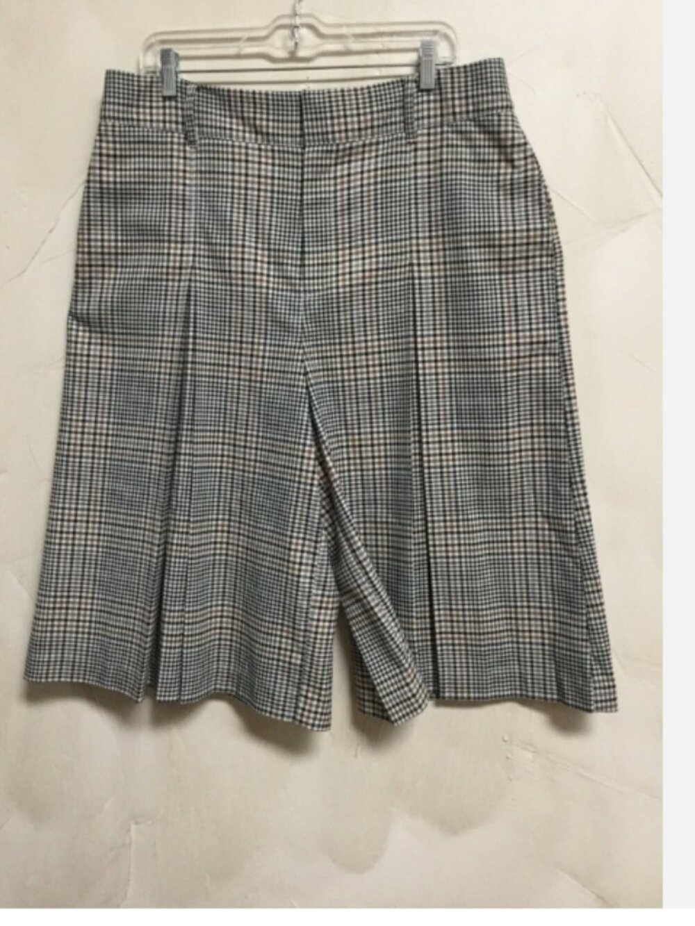 INC International Concepts Size 16 Split Skirt Boot Gaucho Midi length Checked